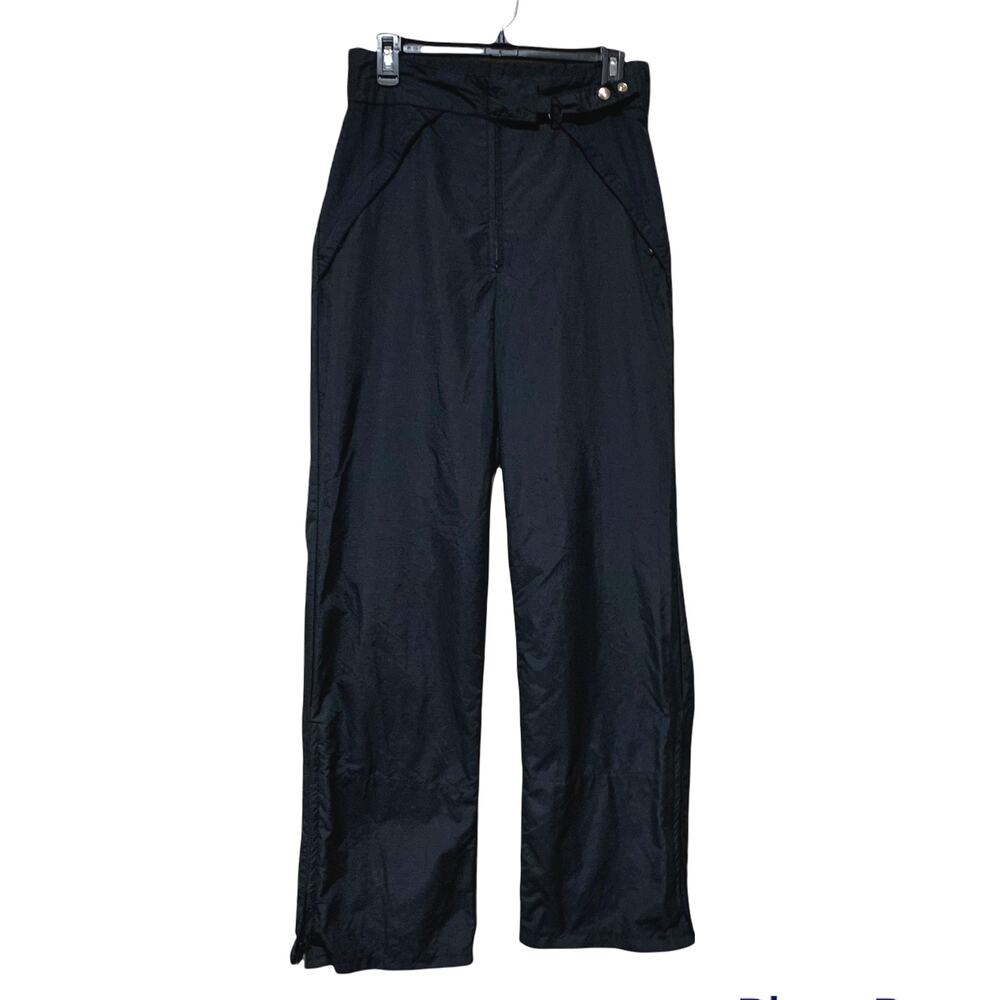Vintage Black Bear Waterproof Pants Women Size M Unlined High Waist